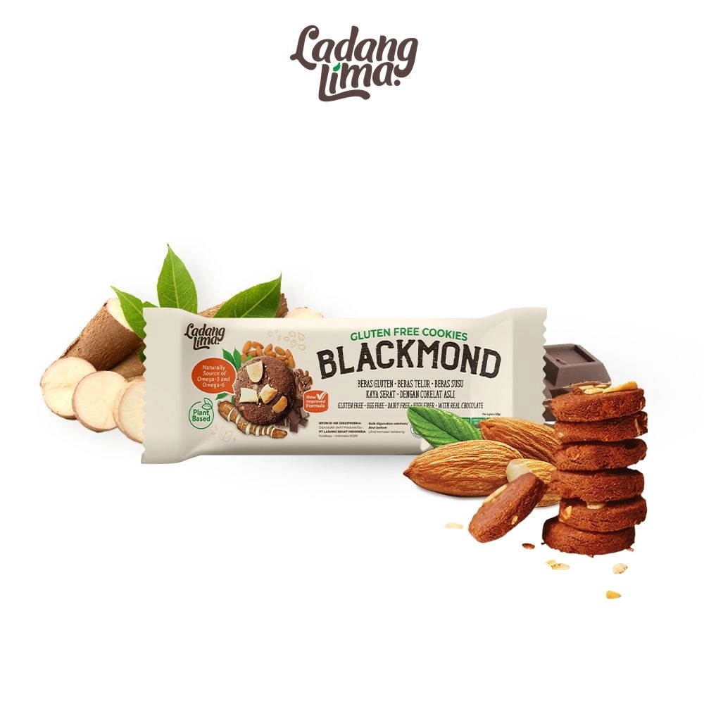 Blackmond Sachet 33g - Healthy Cookies Cokelat Almond Gluten Free Ladang Lima With Protein