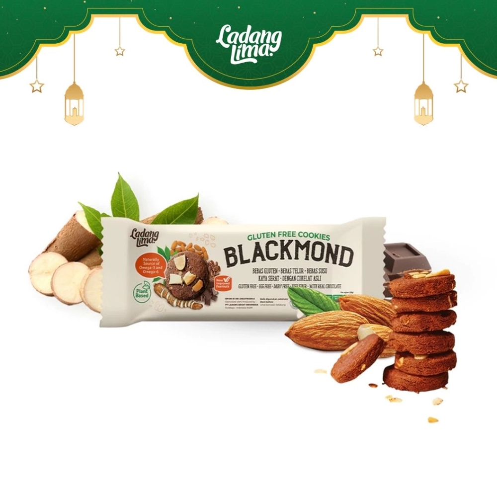 Blackmond Sachet 33g - Healthy Cookies Cokelat Almond Gluten Free Ladang Lima With Protein