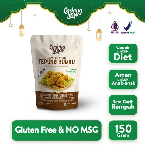 Tepung Bumbu Serbaguna 150g Ladang Lima - Rempah Alami NO MSG Tepung Biang Fried Chicken Crispy